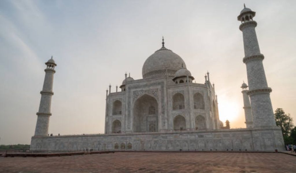Taj Mahal sunrise view near Hotel Sun Grand Agra
